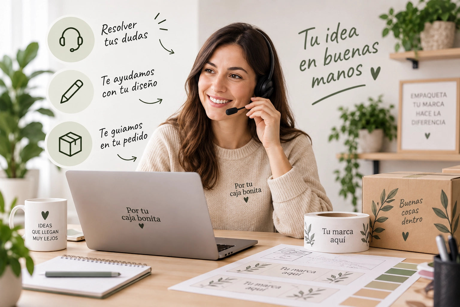 Asesoramiento personalizado para realizar tu pedido y preparar tu diseño