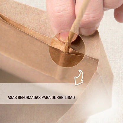 Bolsa de papel anónima asa rizada