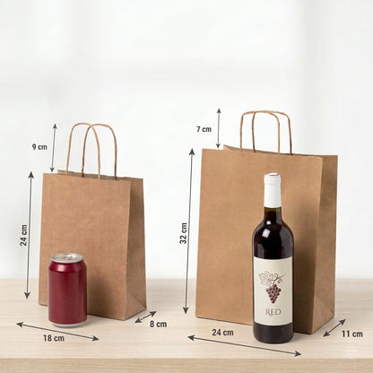 Bolsa de papel anónima asa rizada